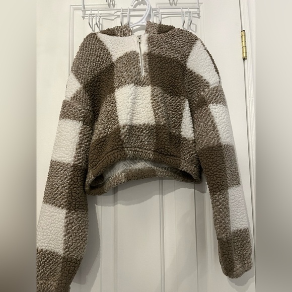 GIRLS SHEIN PLAID SWEATER - Picture 1 of 3